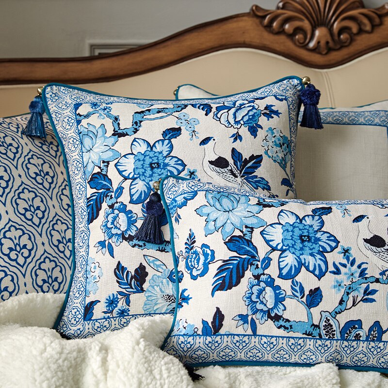 Hampton Haven Blue & White Cushion Covers