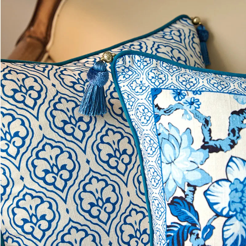 Hampton Haven Blue & White Cushion Covers