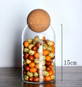 Cork Sphere Elegance Glass Canisters