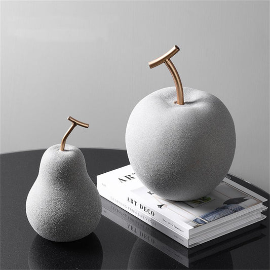 Fruitful Ceramic Apple & Pear Ornaments