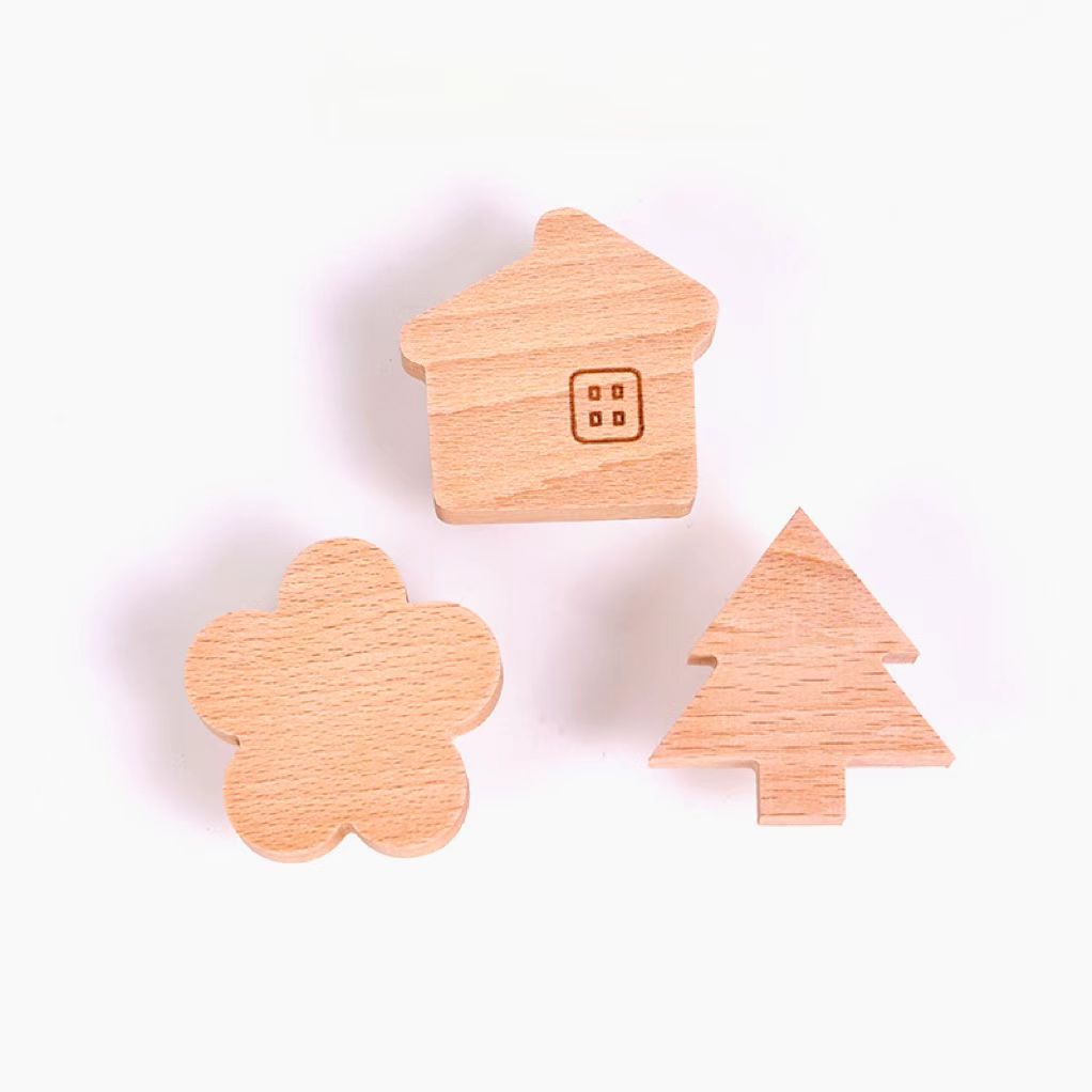 Kids' Timber Wall Charms: Whimsical Hook Collection