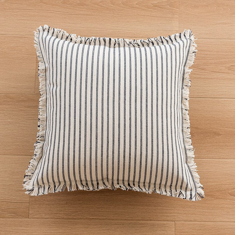 Linen Elegance Pin Striped Pillow Case