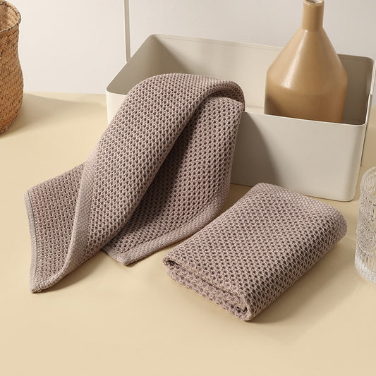 Cotton Soft Honeycomb Clean Towel Set