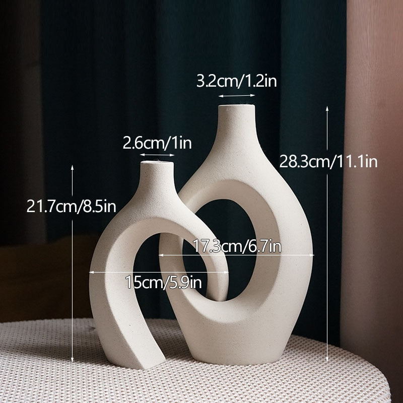 Intertwining Luxury Decorative Ceramic Vase Set