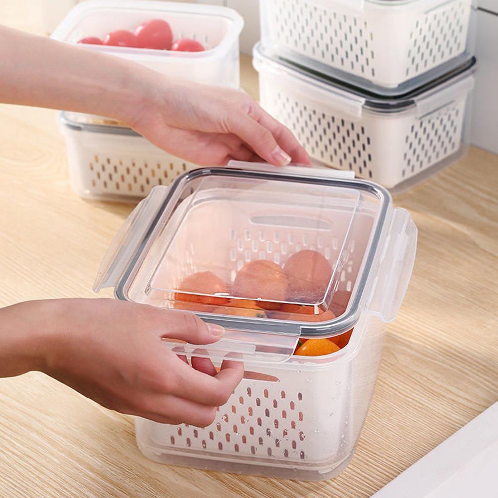 HydraFresh Fridge Saver - Refrigerator Storage Container with Basket