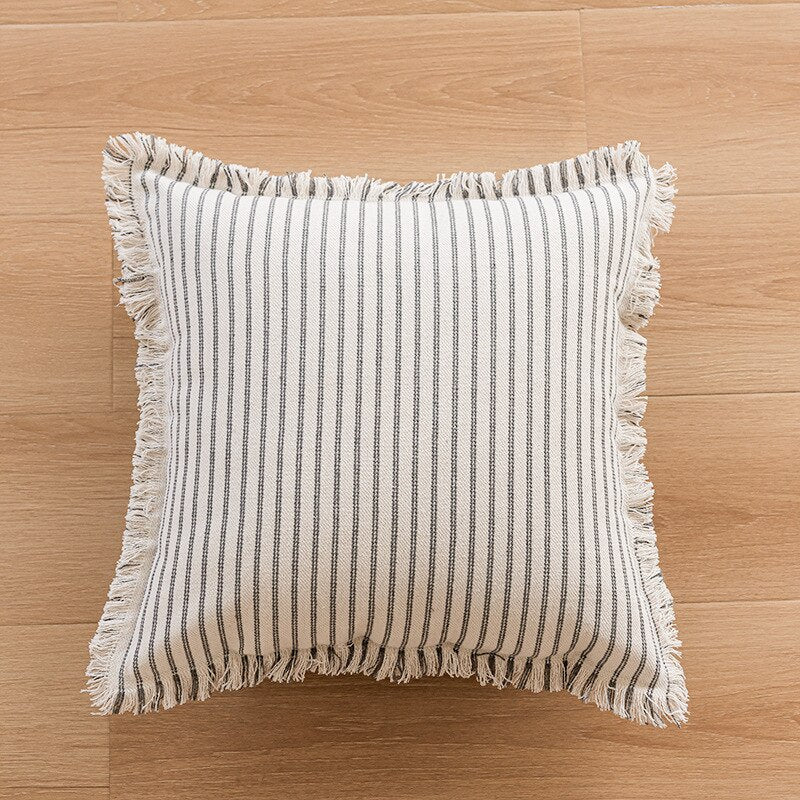 Linen Elegance Pin Striped Pillow Case