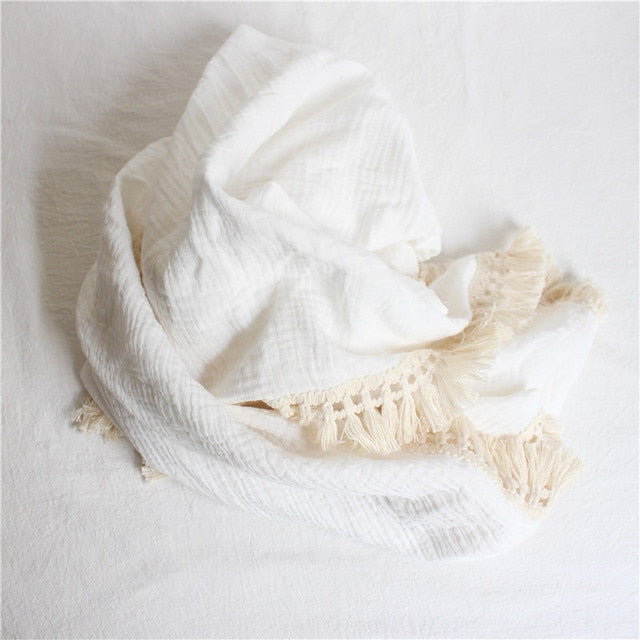 CozyTassel Muslin Cotton Baby Blanket