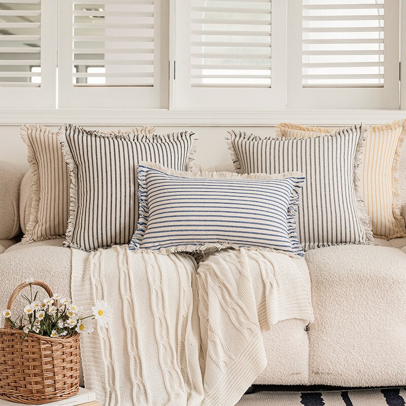 Linen Elegance Pin Striped Pillow Case