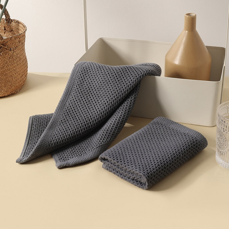 Cotton Soft Honeycomb Clean Towel Set