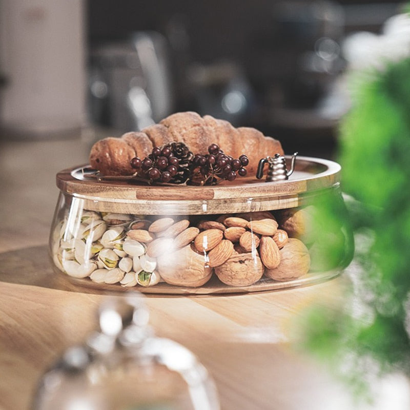 Wooden Elegance Glass Server