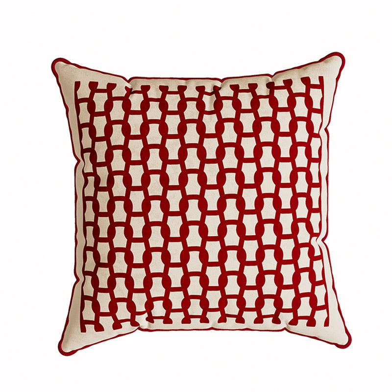 Parisian Elegance Cushion Cover in Black or Red