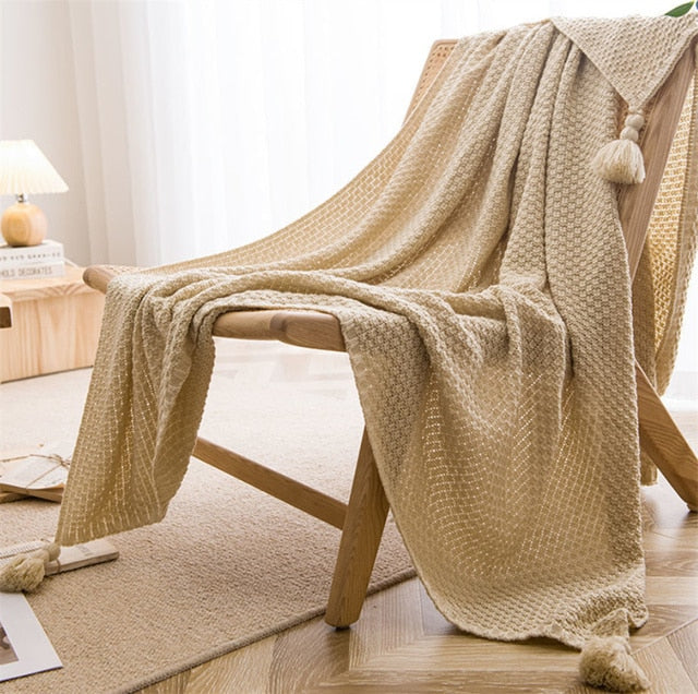 Cosy Chic Tassel Throw Blanket