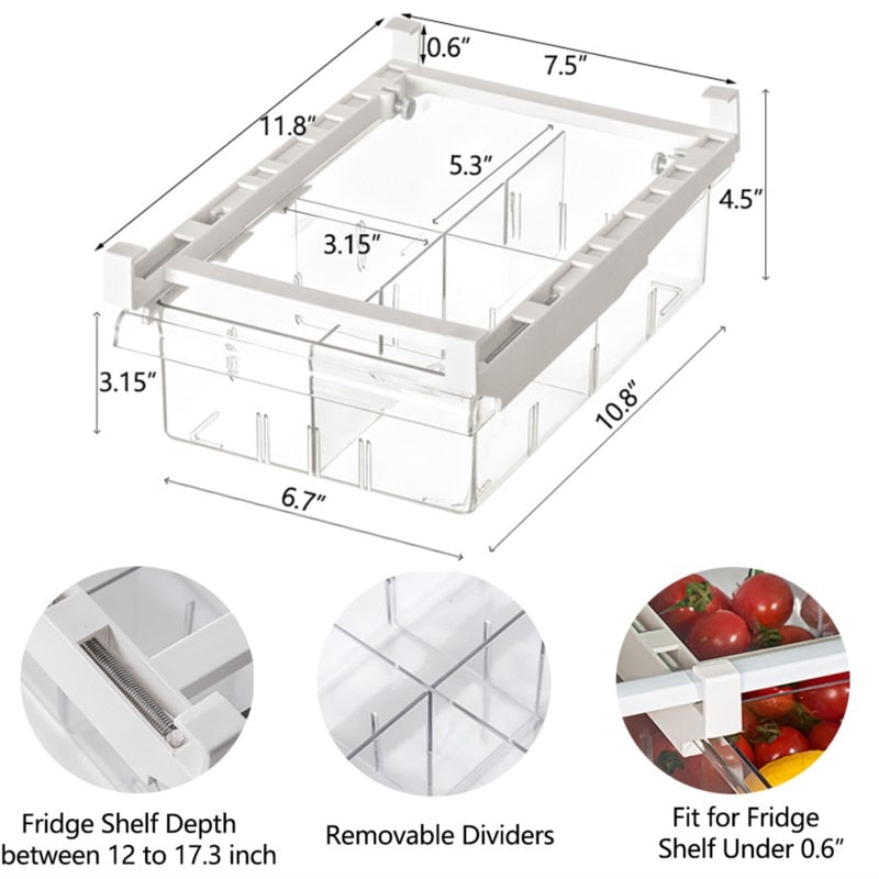 FridgeMax ClearSlide Organiser Drawer