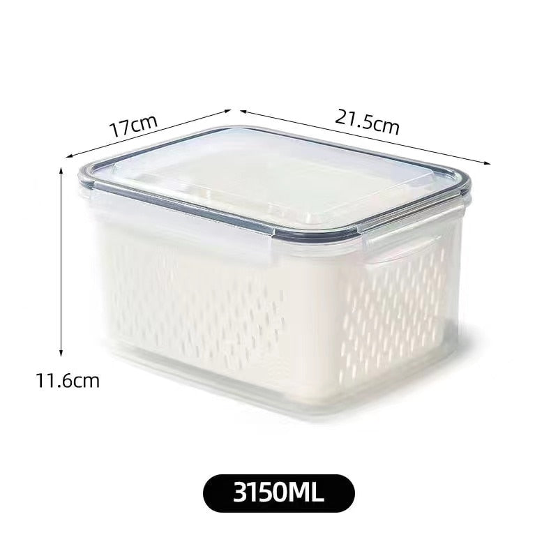 HydraFresh Fridge Saver - Refrigerator Storage Container with Basket