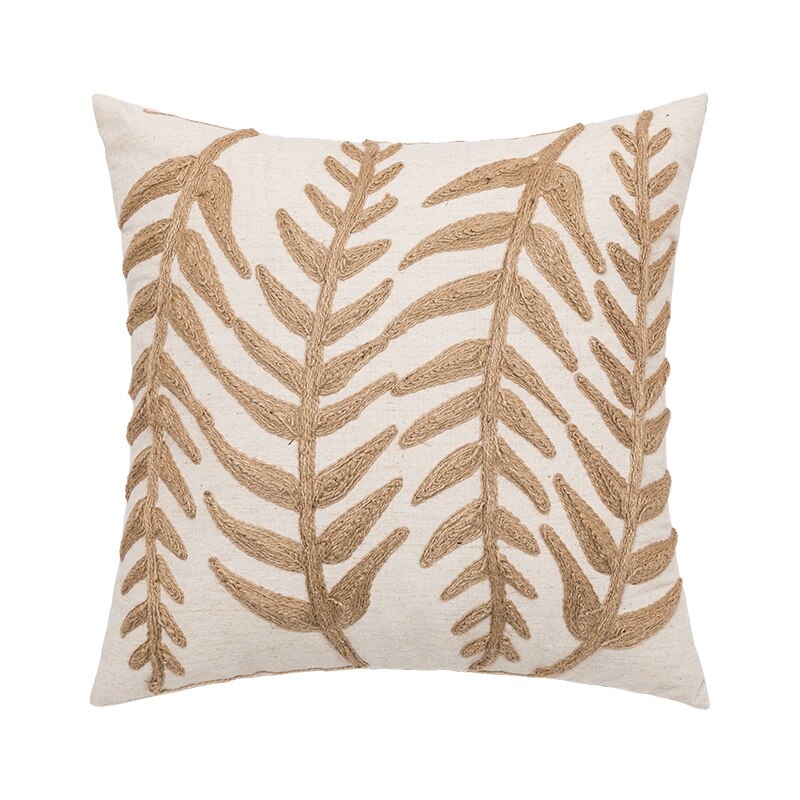 FloralElegance Linen Cushion Cover