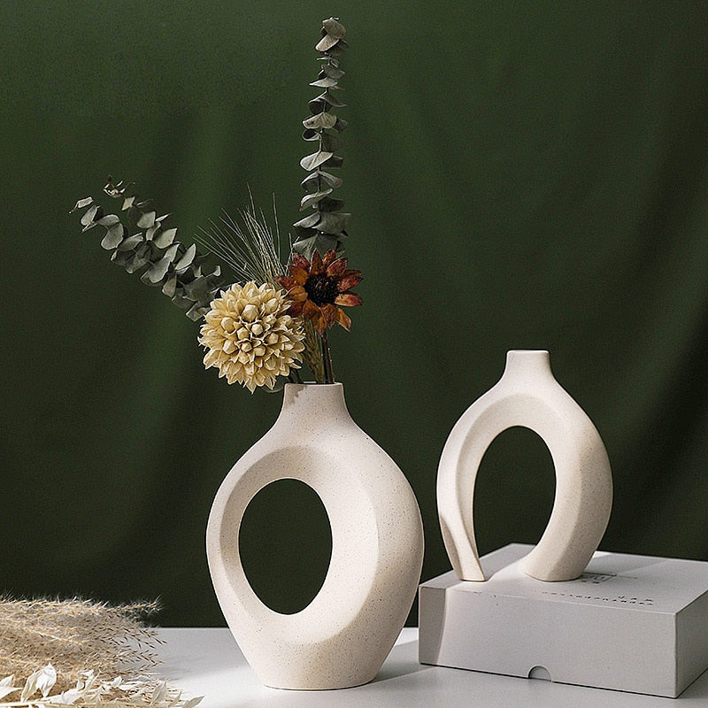 Intertwining Luxury Decorative Ceramic Vase Set