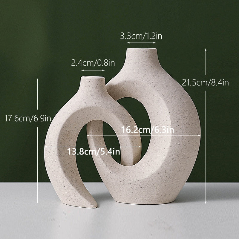 Intertwining Luxury Decorative Ceramic Vase Set