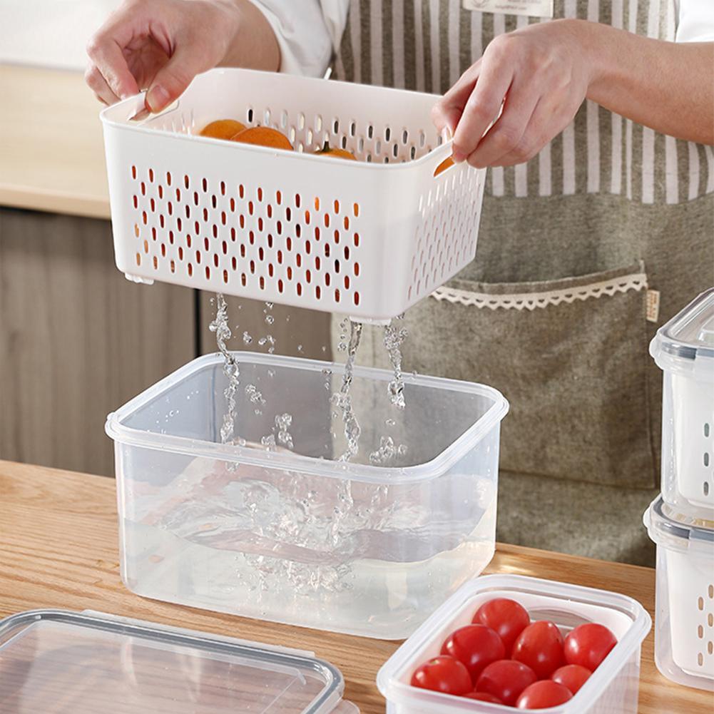 HydraFresh Fridge Saver - Refrigerator Storage Container with Basket