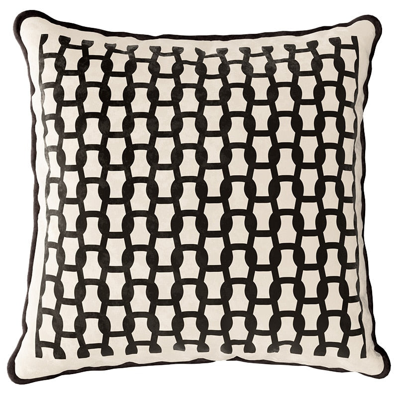 Parisian Elegance Cushion Cover in Black or Red