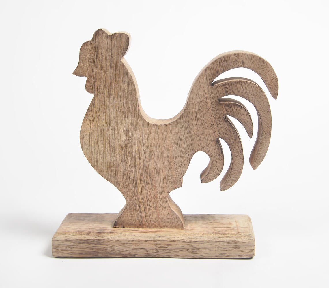 Country Charm Wooden Rooster