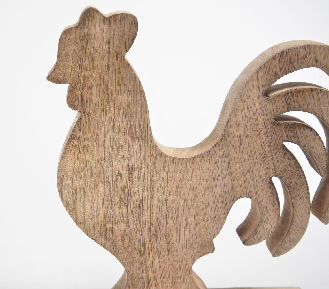 Country Charm Wooden Rooster