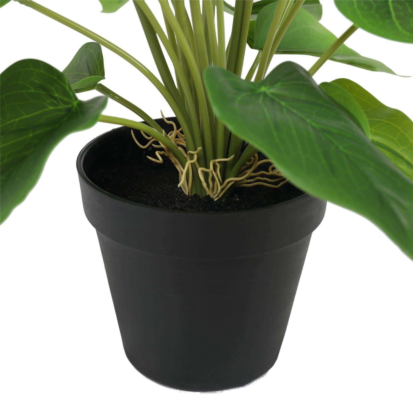 Artificial Flowering White & Orange Peace Lily 50cm