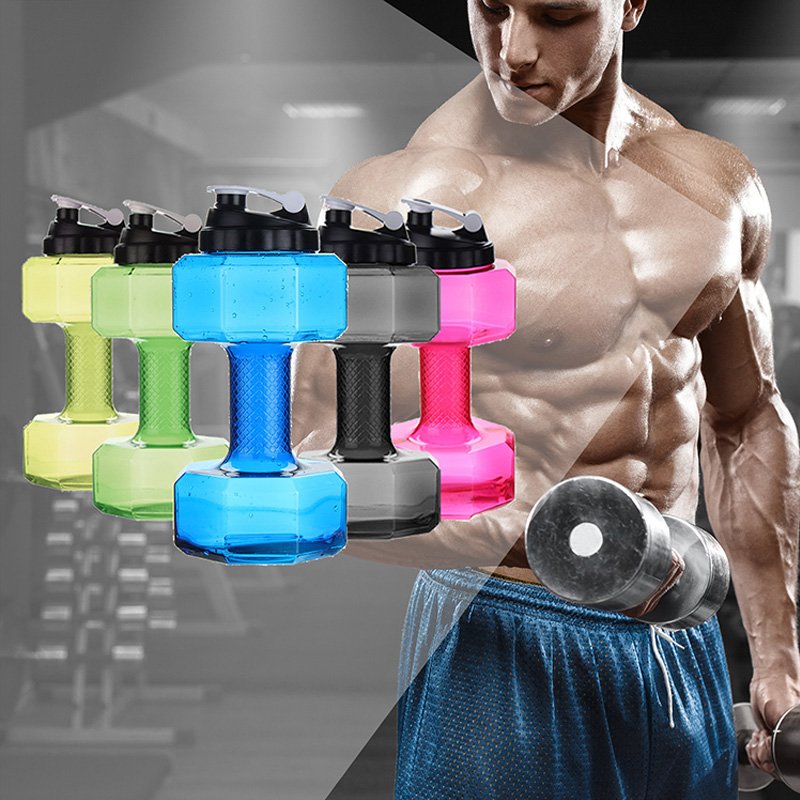 Dumbbell Water Bottle 2.2L