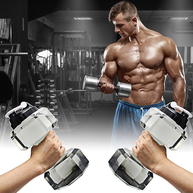 Dumbbell Water Bottle 2.2L