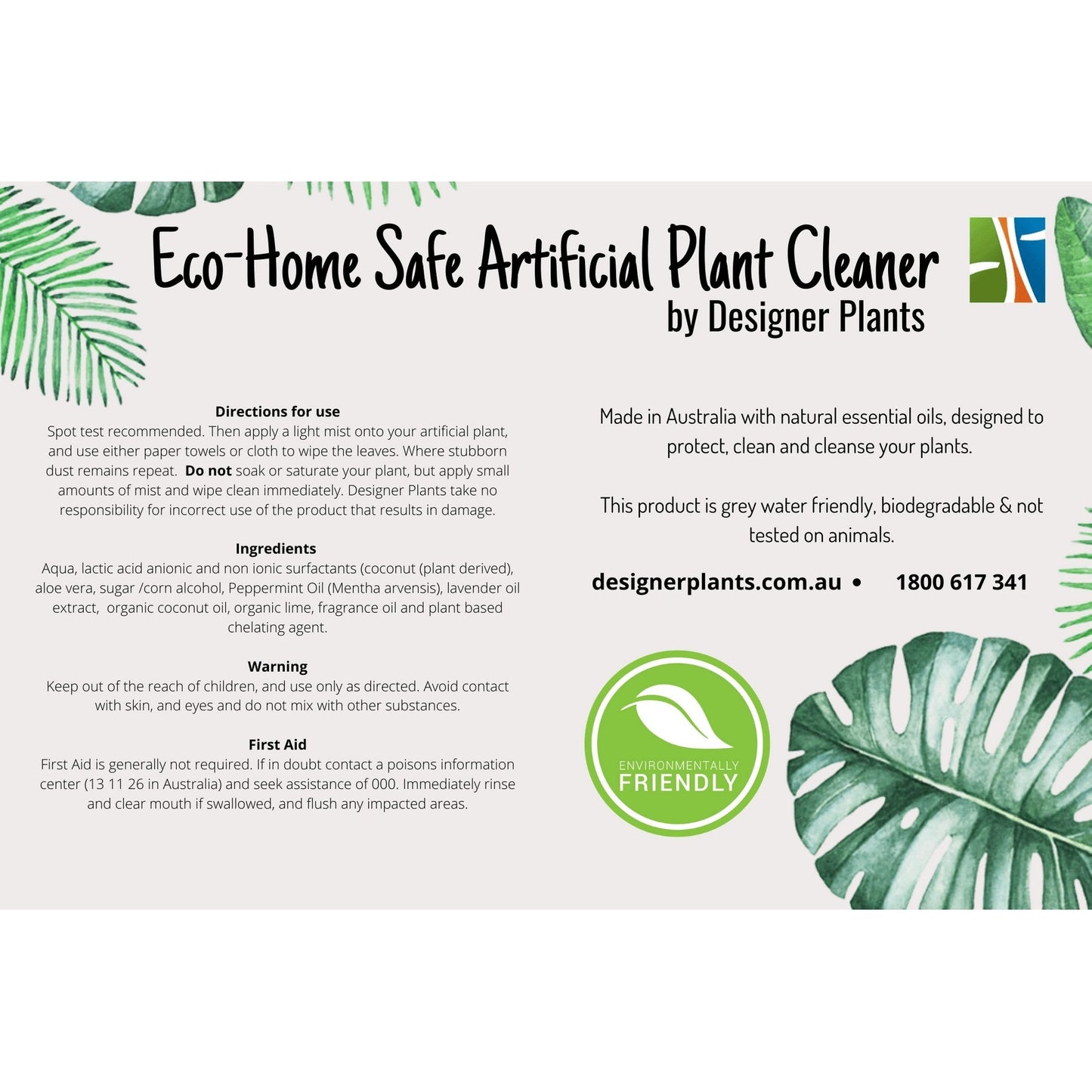 Eco Friendly Artificial Plant Cleaner