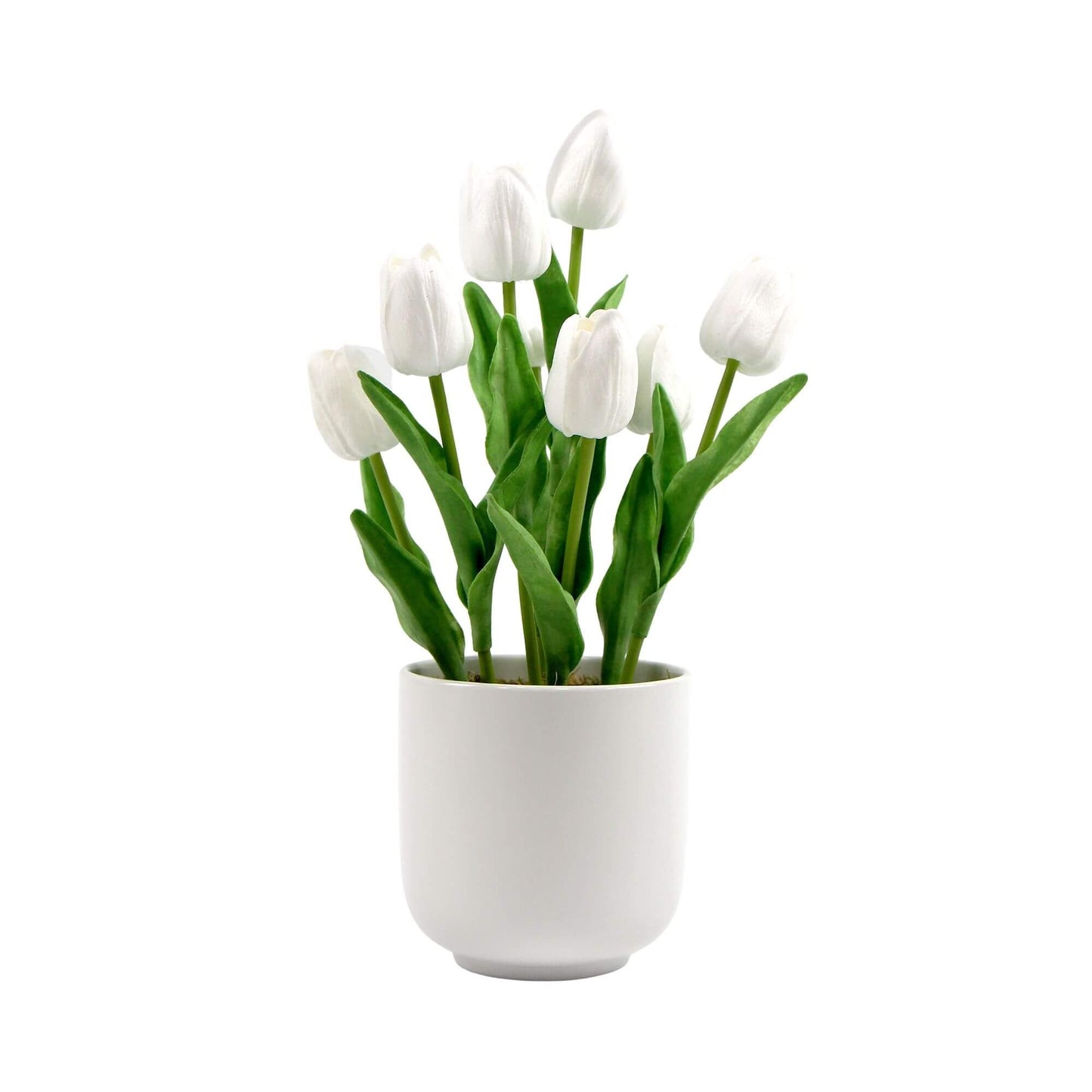 Artificial Flowering White Tulip Plant Arrangement