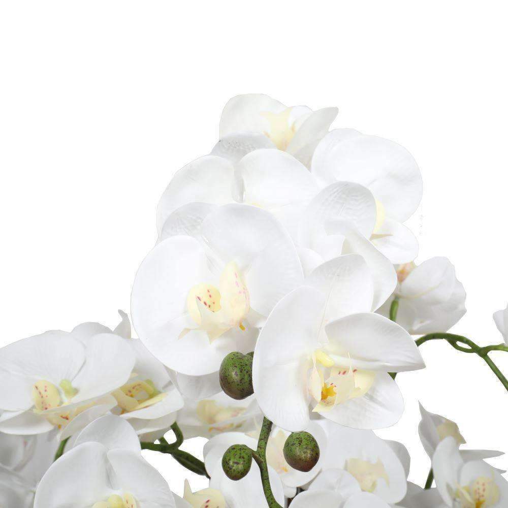 Artificial Multi-Stem White Orchid 65cm