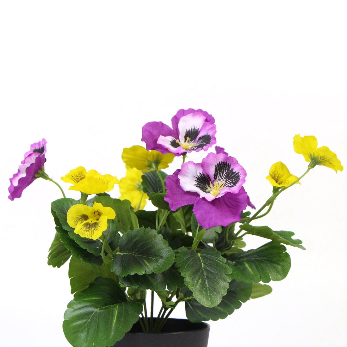 Artificial Pink And Yellow Pansy 25cm