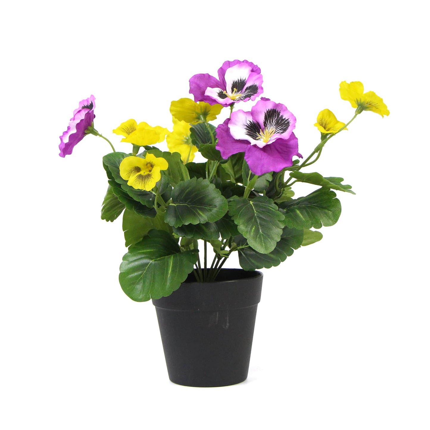 Artificial Pink And Yellow Pansy 25cm