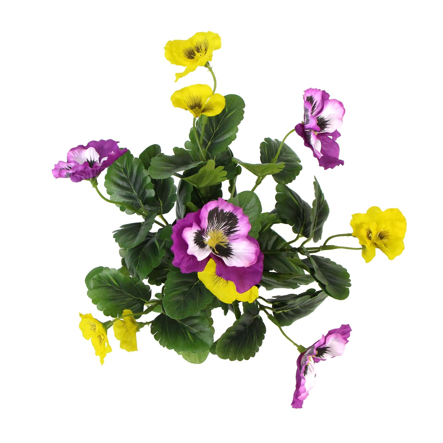 Artificial Pink And Yellow Pansy 25cm