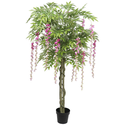 Artificial Pink Flowering Wisteria 180cm