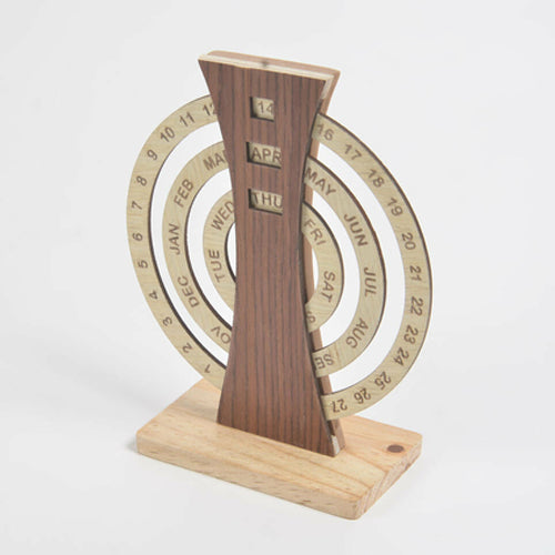 Circular Perpetual Wooden Calendar