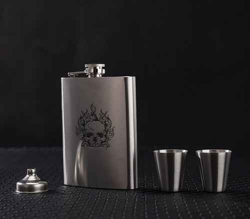 Skull Flask Set