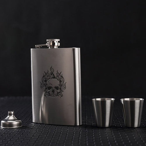 Skull Flask Set