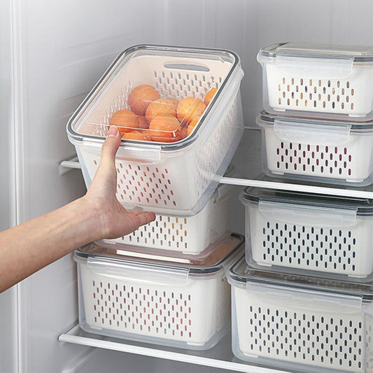 HydraFresh Fridge Saver - Refrigerator Storage Container with Basket