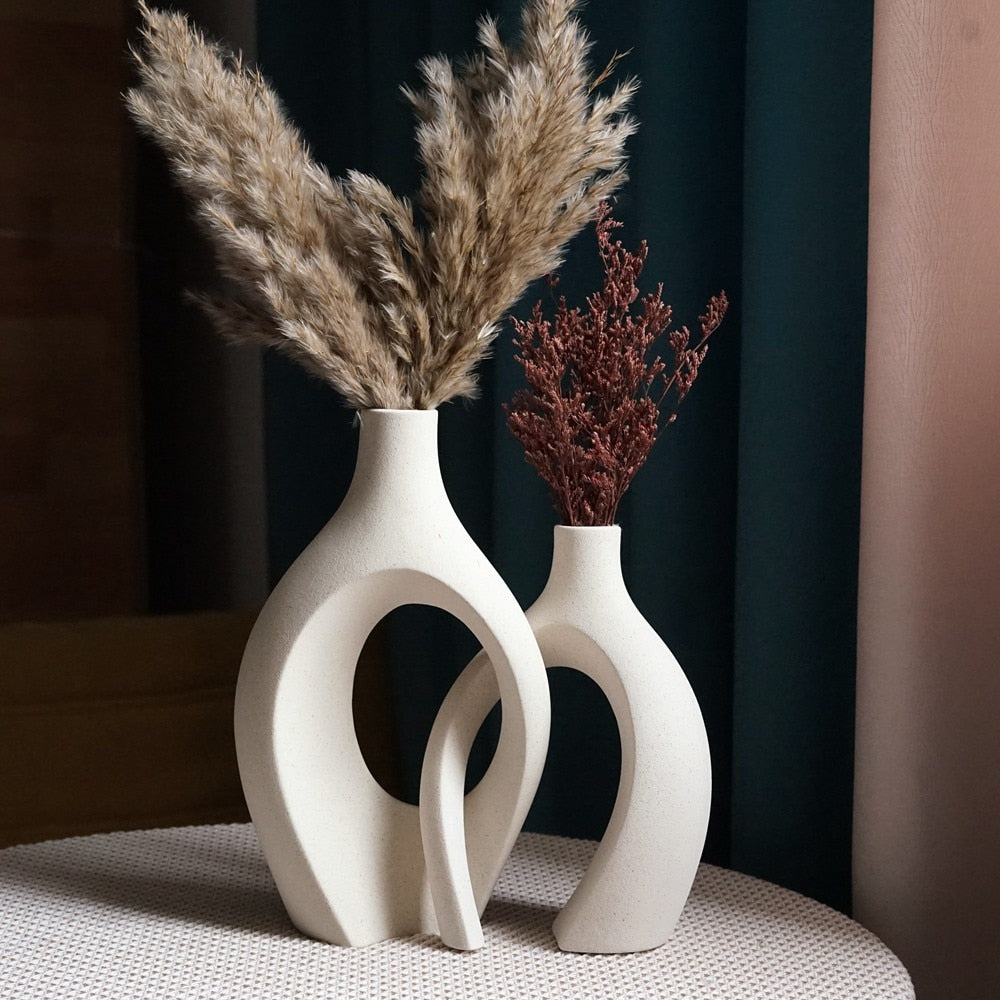 Intertwining Luxury Decorative Ceramic Vase Set